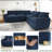 100 Inch Modular L-Shaped Chenille Sectional Sofa Bed-1689603348