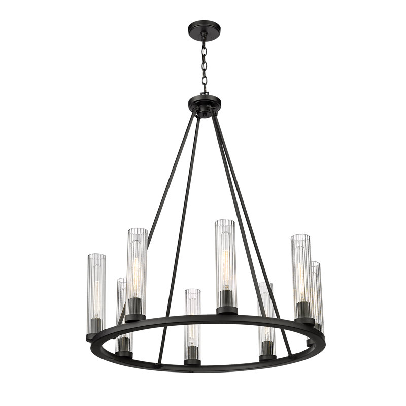 Lustre classique à 8 lumières de style bougie Lustreann, Bronze