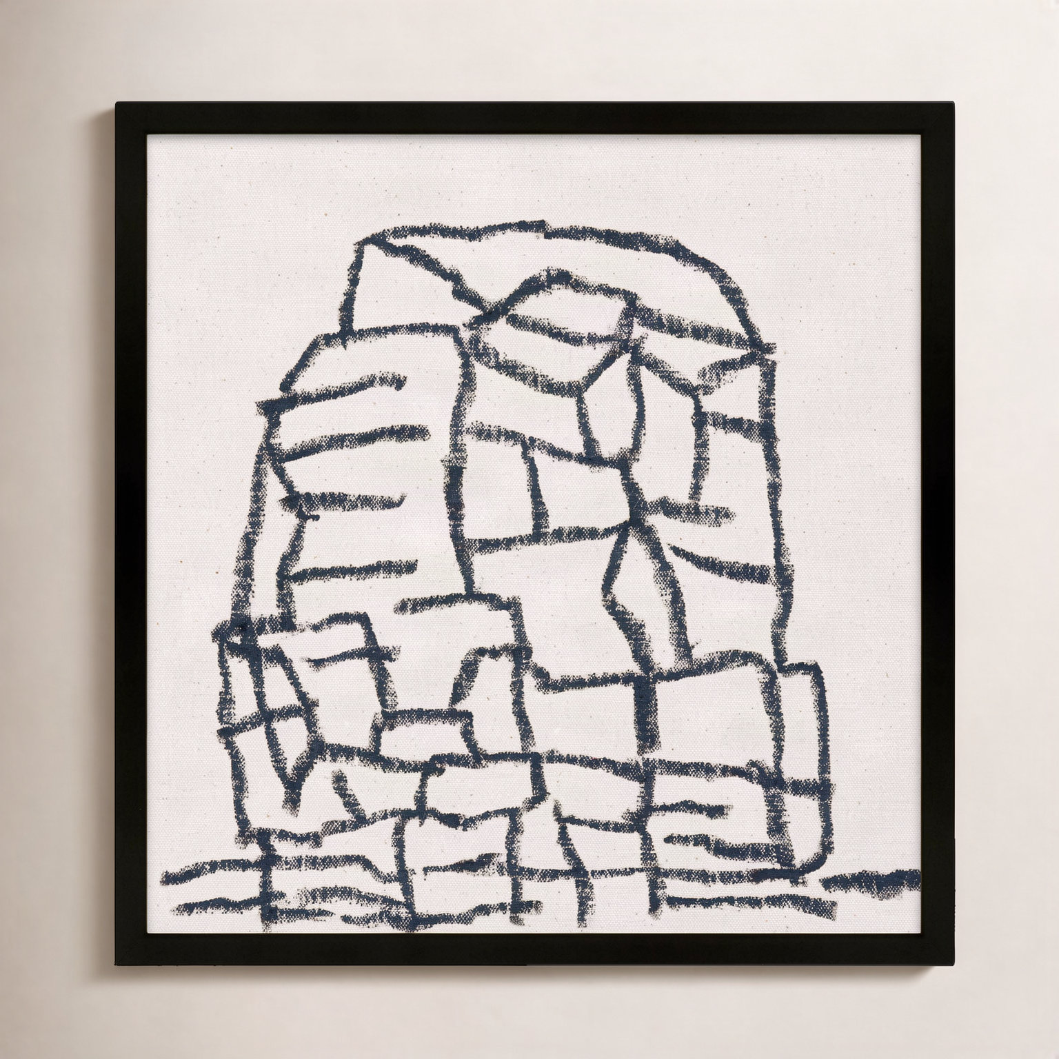 Dreya "Outcropping" Print by Stephanie Dennis, Black, 30" H x 30" W  x 1.25" D