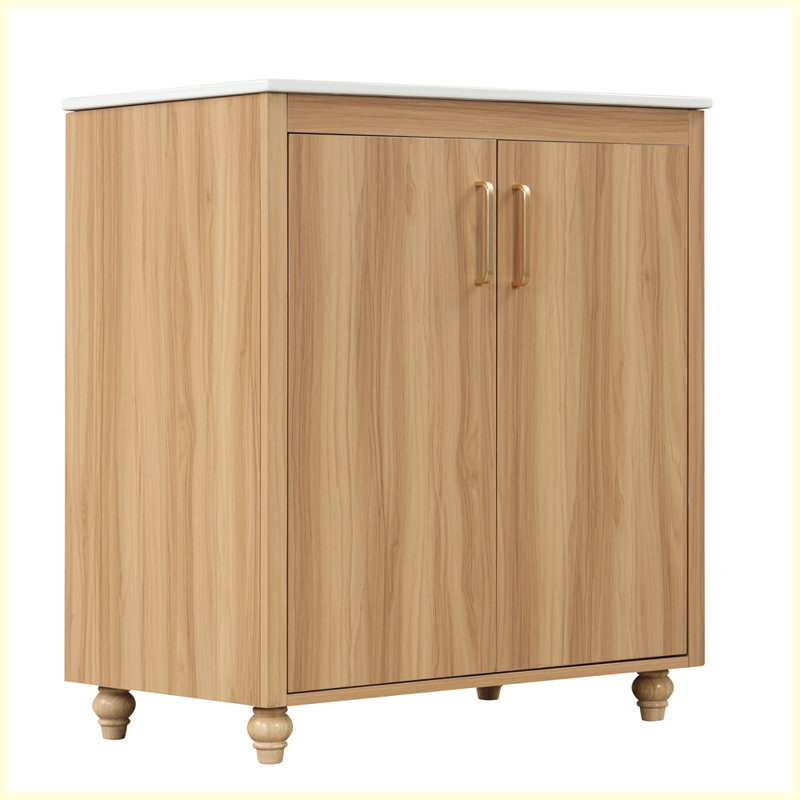 Meuble-lavabo moderne multifonctionnel avec portes et tiroir