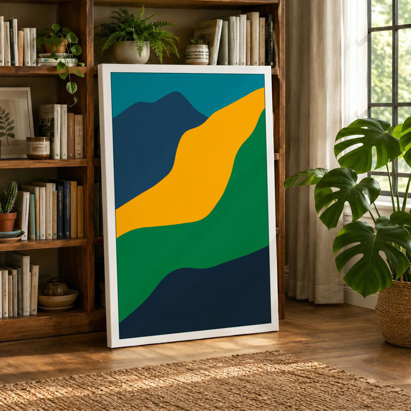 Flowing Horizons Minimalist - Wrapped Canvas, 30x20 - 76.2 x 50.8 cm, Black Border