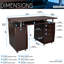 Bureau d'ordinateur complet avec rangement, chocolat-1709579345