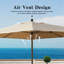 Parasol de patio rectangulaire avec manivelle (base non incluse)-910863205