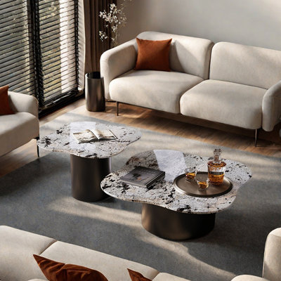 Ensemble de tables basses Cloud Marble