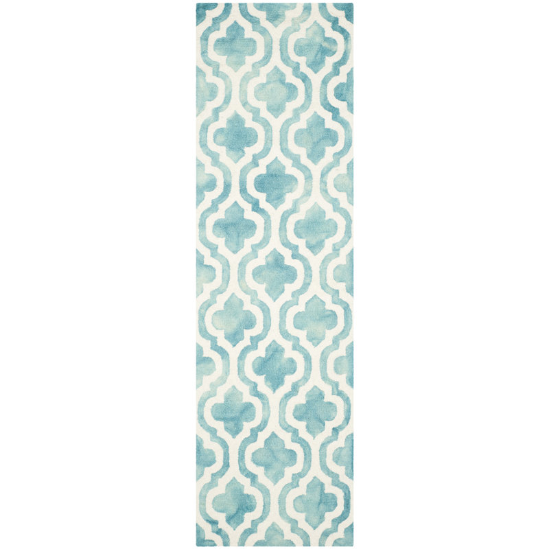 Adelei Hand Tufted Wool Geometric Rug, Runner 2'3" x 10'
