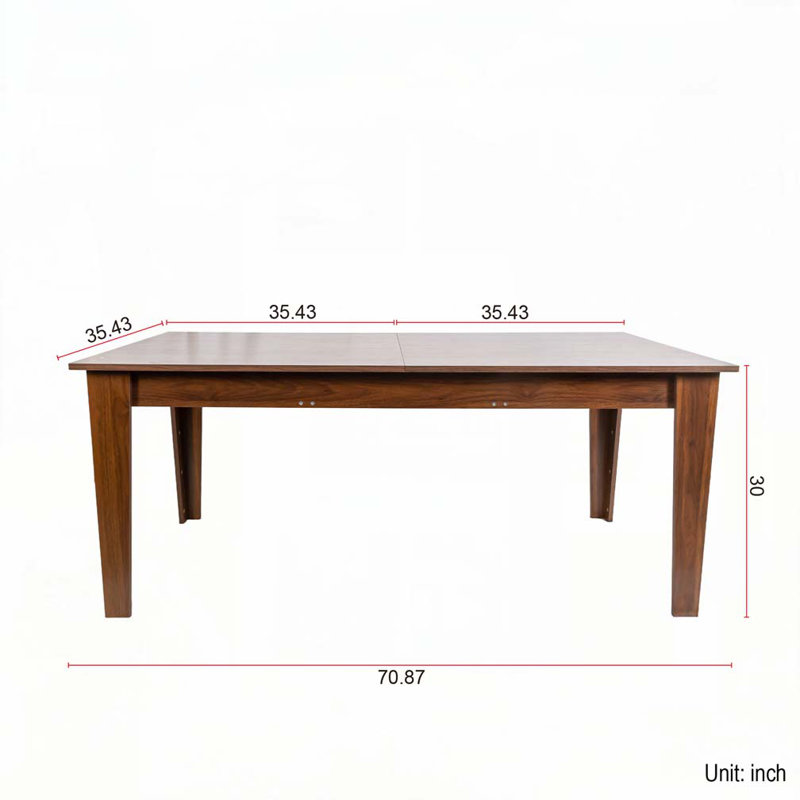 Grande table de cuisine extensible 106,3 po