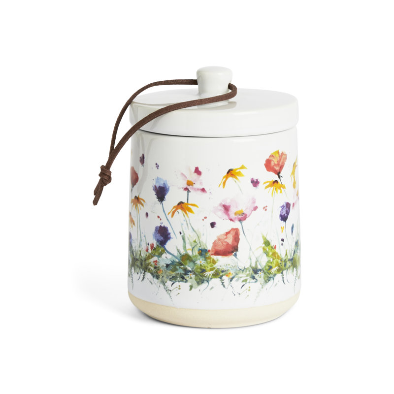 Wildflowers Candle With Lid - 7.5Oz