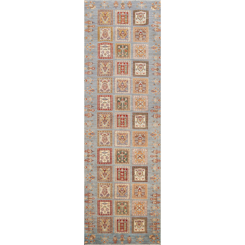 Tapis de couloir unique en laine noué à la main 2 pi 9 po x 10 pi 5 po nouvel âge Jovitta