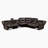Eiloff 237" Traditional Faux leather 6-Piece Power Reclining Sectional Sofa with One-Touch Power Control-1503545934