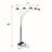 Adjustable 5-Head Silver Floor Lamp With Dimmer,  For Modern And Functional Lighting Solutions-644121955
