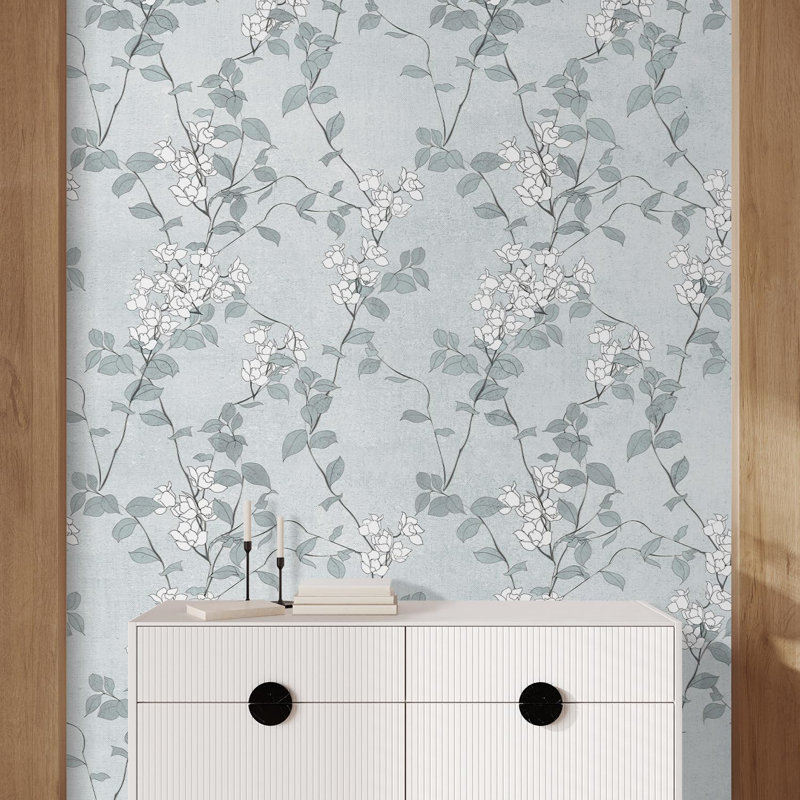 Bordure florale pelez et collez, L 72 po x l 72 po