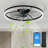 Luxury Crystal Ceiling Fan With Lights – 24'' Flush Mount LED Chandelier Fan With 5 Invisible Blades, Remote & Timer, Bright Dimmable Lighting For Bedroom, Living Room, Dining Room