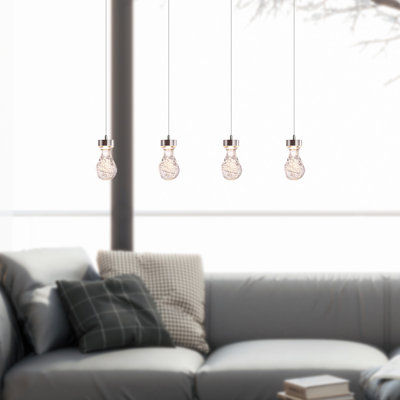 Luminaire suspendu 4 lumières à DEL Atoka