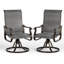 Chaises de salle à manger pivotantes à 360 ° pour l'extérieur - Chaises de salle à manger ergonomiques pour la cour, le balcon et l'extérieur-1315944174