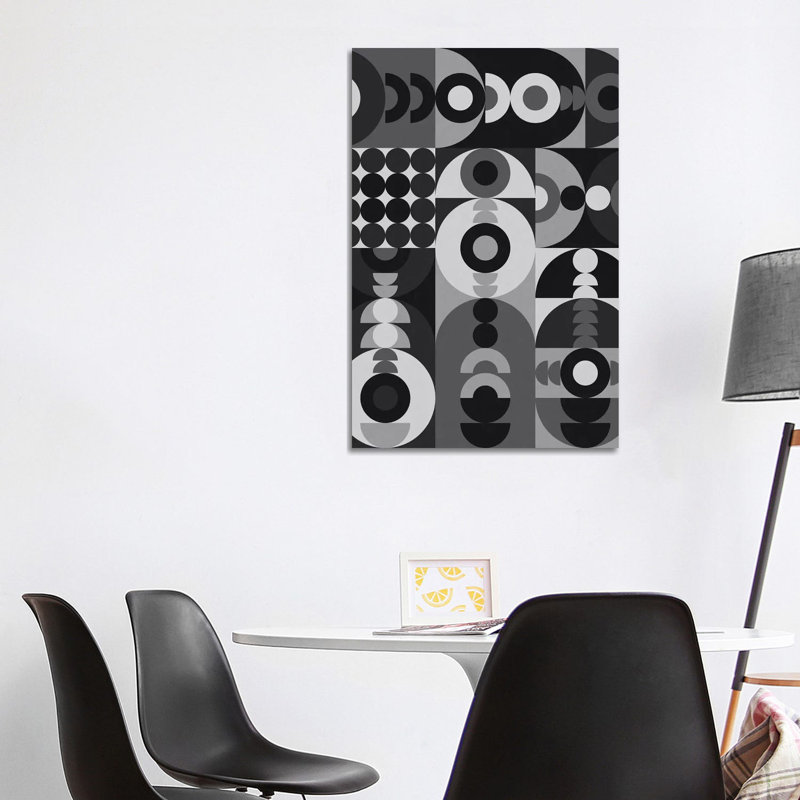Geometry Games V - Black Palette by Alisa Galitsyna - Wrapped Canvas Gallery-Wrapped Canvas Giclée