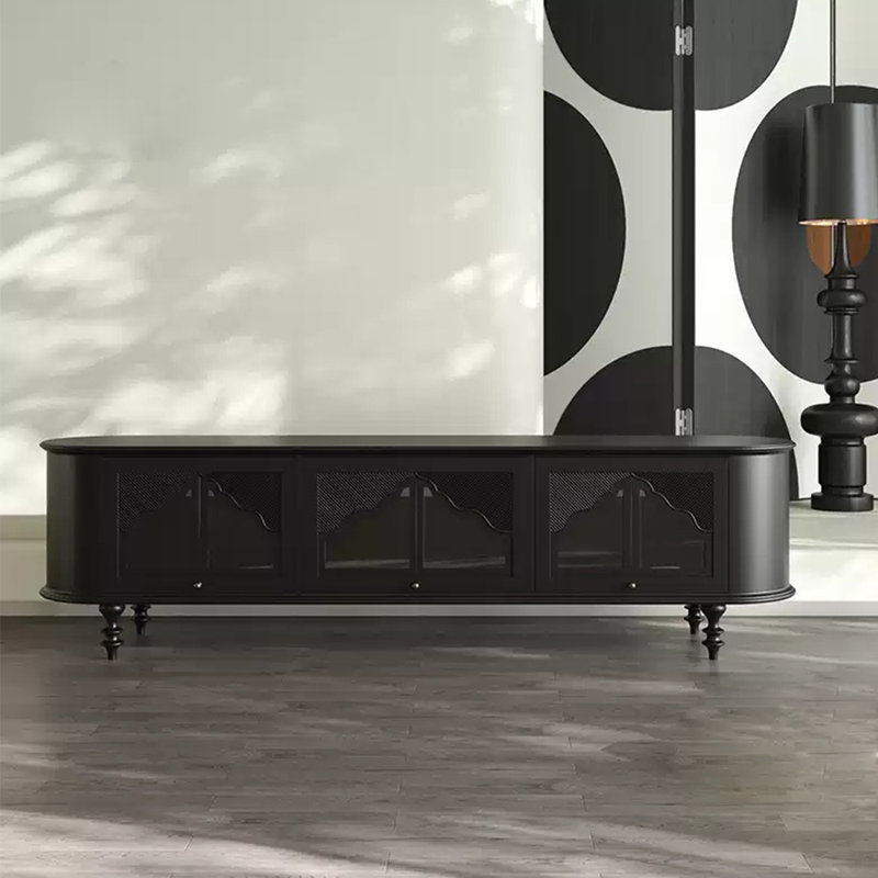 Meuble télé simple noir, 94.49"