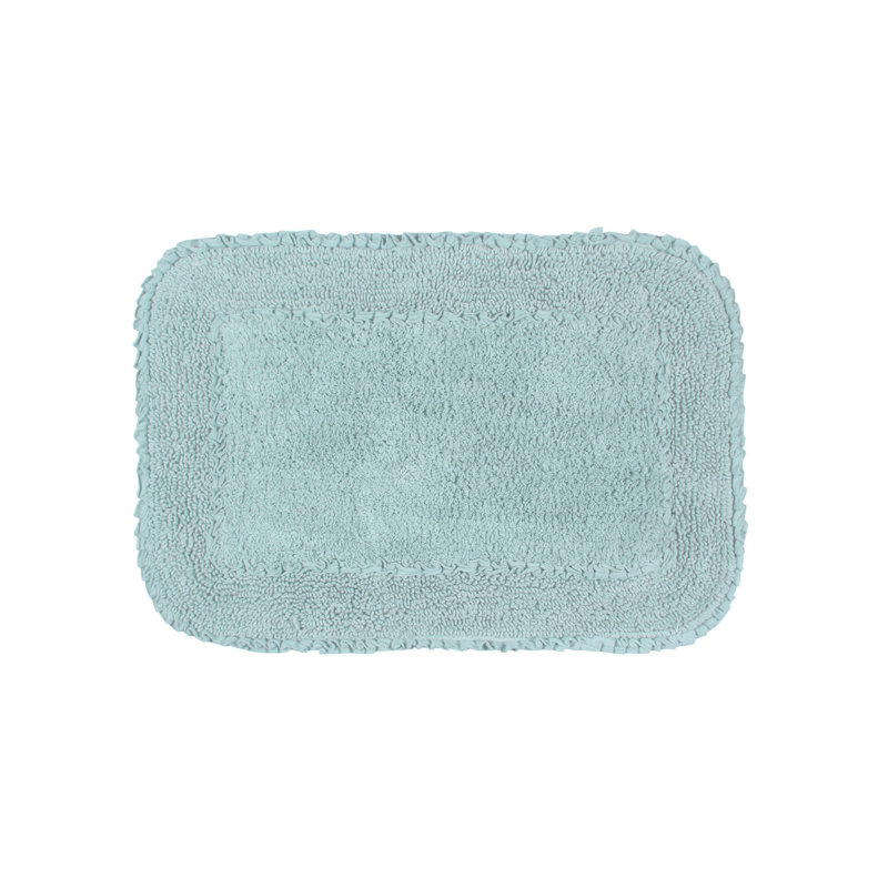 Maytham Bath Rug, Rectangle - 17" W x 24" L, Sky Blue