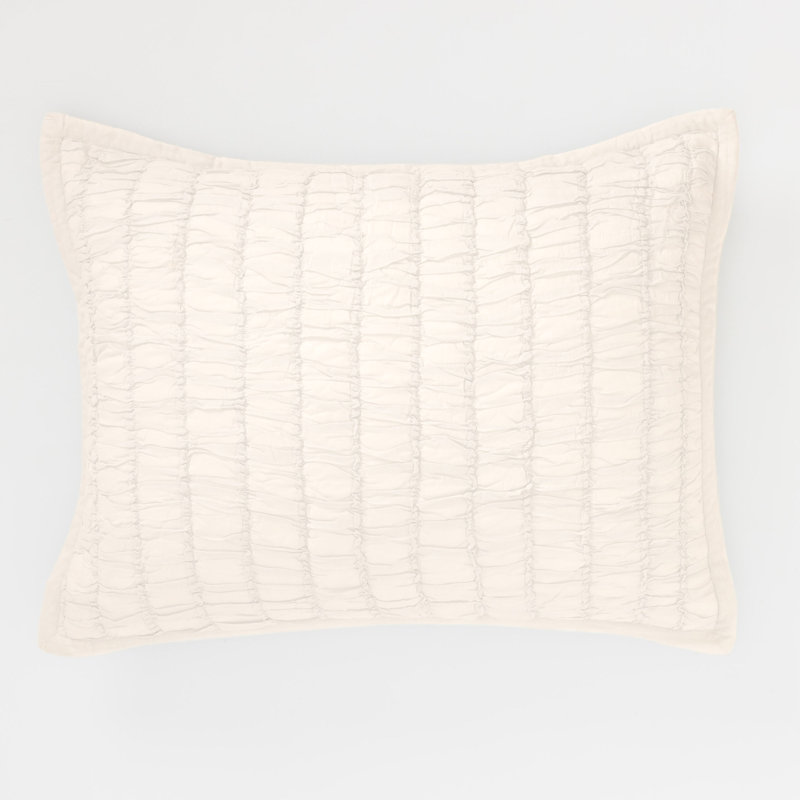 Ruie Cotton Ivory Sham - King, King