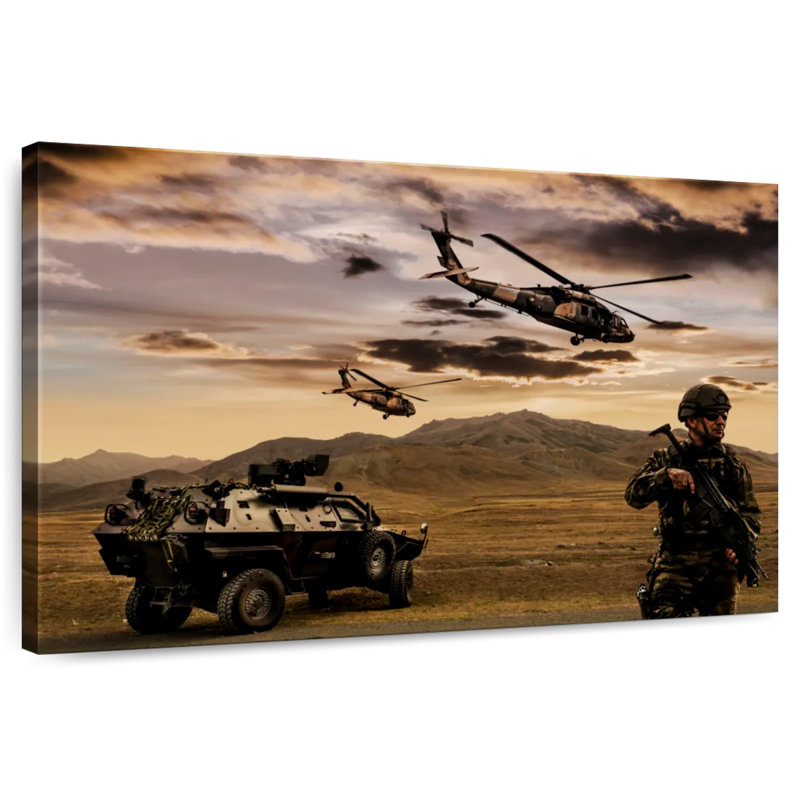 Military Operation, 24" H x 36" W