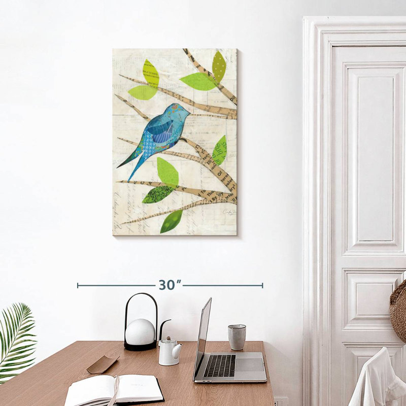 Brampt oiseaux au printemps I, H 30 po x l 20 po