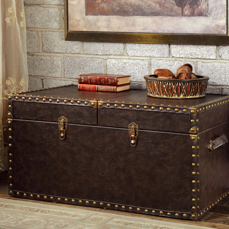 Faux Leather Upholstered Storage Bench