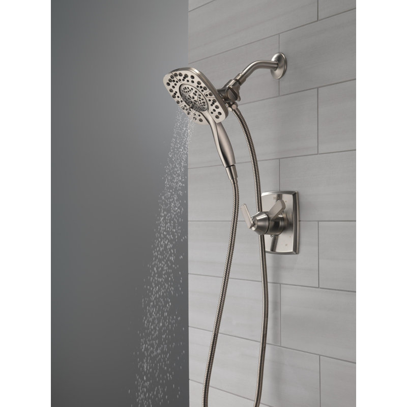 Douche double fonction Ashlyn série 17, ensemble de garniture de poignée de douche In2ition, Acier inoxydable Brilliance