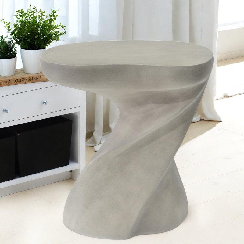 Concrete Top End Table