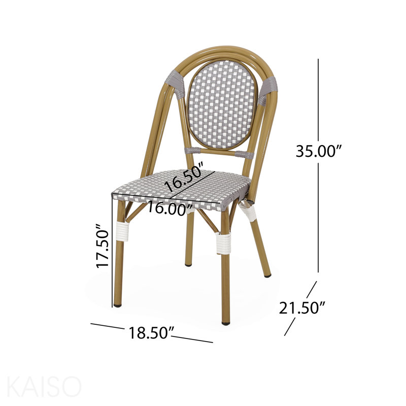 Chaise bistro (ensemble de 2), Grey