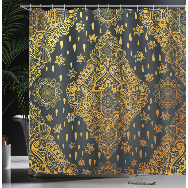 Shower Curtain with Hooks Included, 84"H x 69"W