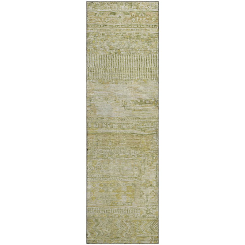 Premium Machine Washable Ashington AMF1835 Stripes Rug, Runner 2'3" x 7'6"