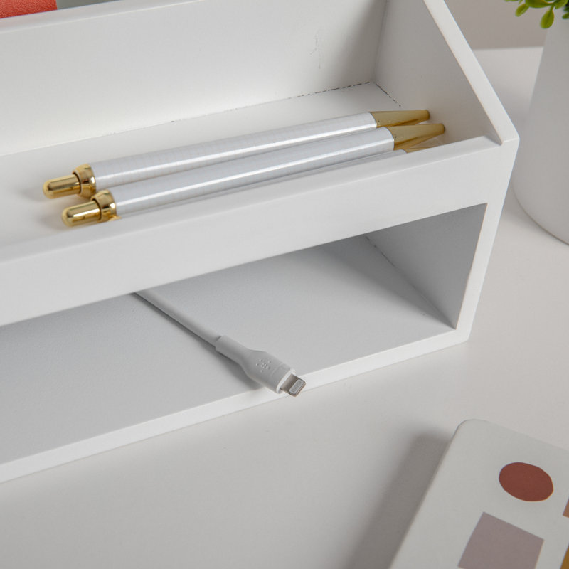 Organisateur de bureau Martha Stewart Weston, Blanc