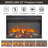 26 inch electric fireplace insert, ultra thin heater with log set & realistic flame, remote control with timer, overheating protection-1430054190