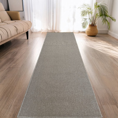 Tapis antidérapant sur mesure beige sable Abtin