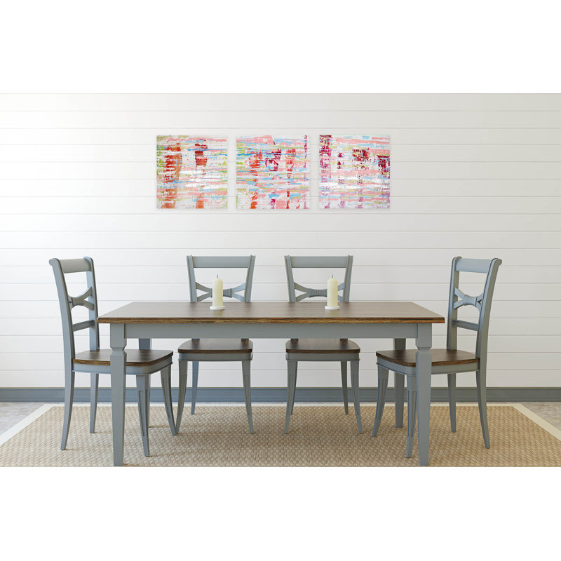 Hand -Painted Acrylic Painting Print in Pink