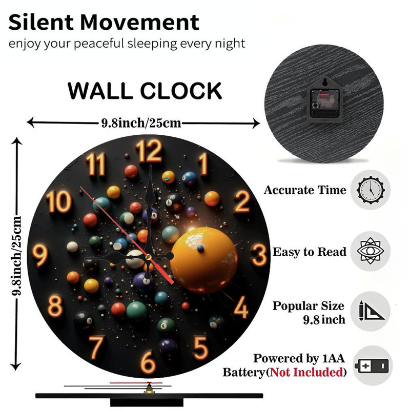Conception de boule d'horloge colorée et unique