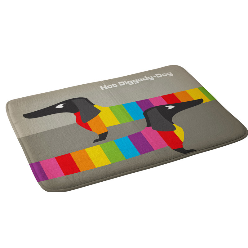 Tapis pour salle de bain en arc-en-ciel à groupe de conception anderson