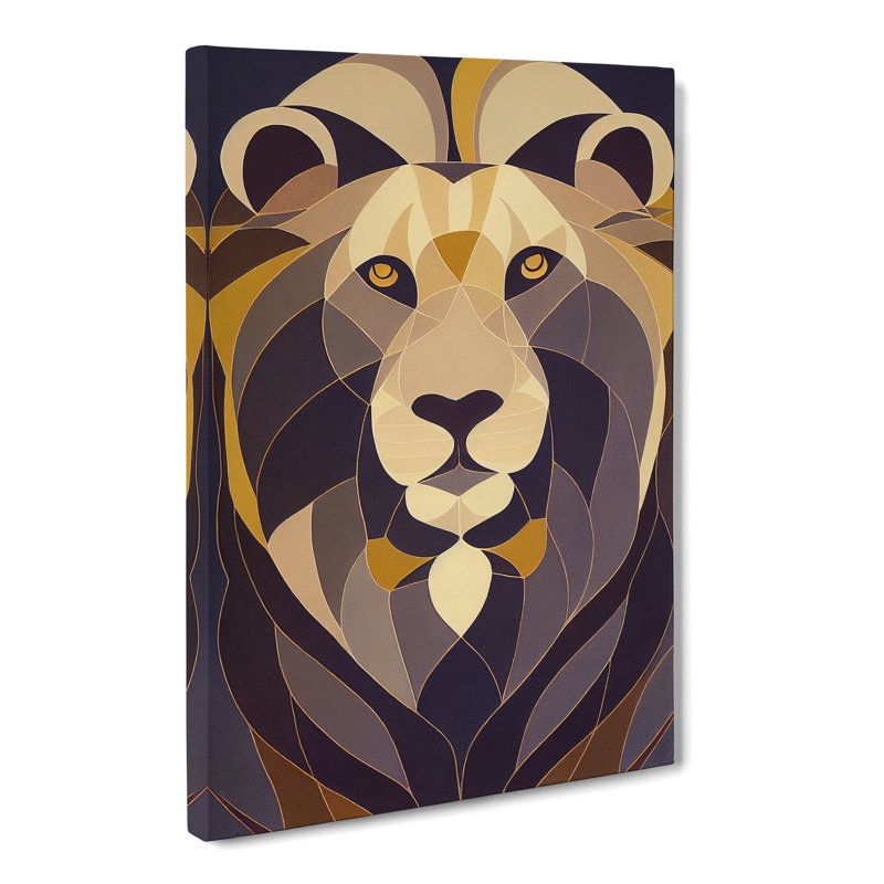 Contemporary Lion Vol.1 - Wrapped Canvas, 50cm H x 35cm W x 3cm D