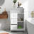 Bathroom Standing Storage Cabinet With 3 Drawers And 1 Door-White