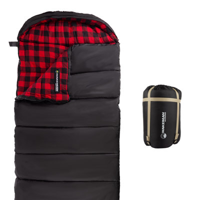 Sac de couchage 3 saisons de style enveloppe à capuchon pour la randonnée, la randonnée et le camping