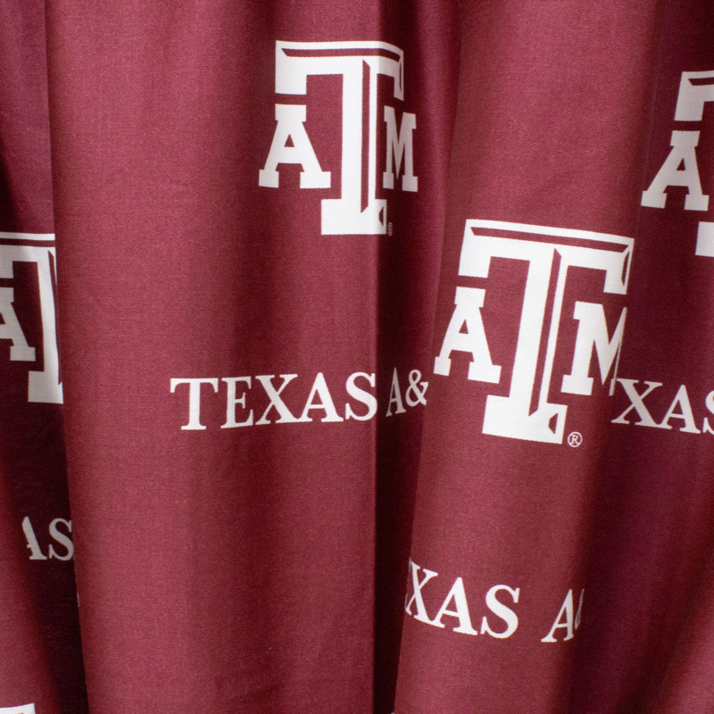 NCAA Semi Sheer Curtain Pair, 42" W x 63" L