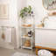 3 Tier Heavy Duty Metal Storage Shelving Unit with Guardrail Fence, Freestanding Narrow Shelf for Kitchen Bathroom Living Room Bedroom Office, 39x30x87cm-900069334