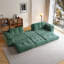 Canapé modulaire en forme de L avec repose-pieds - Canapé-lit en velours côtelé à assise profonde, conception en mousse tout nuage (sans assemblage), housses amovibles lavables-1002734733