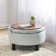 Acosta 70cm Wide Tufted Round Solid Colour Cocktail Ottoman with Storage