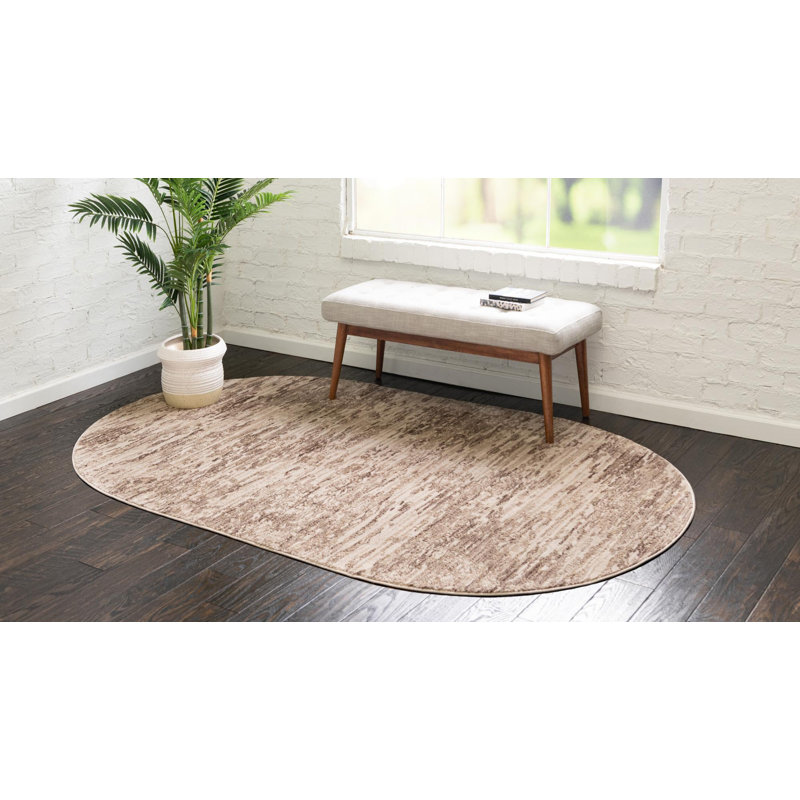 Perillo Abstract Indoor Rug, Oval 3' x 5'3"