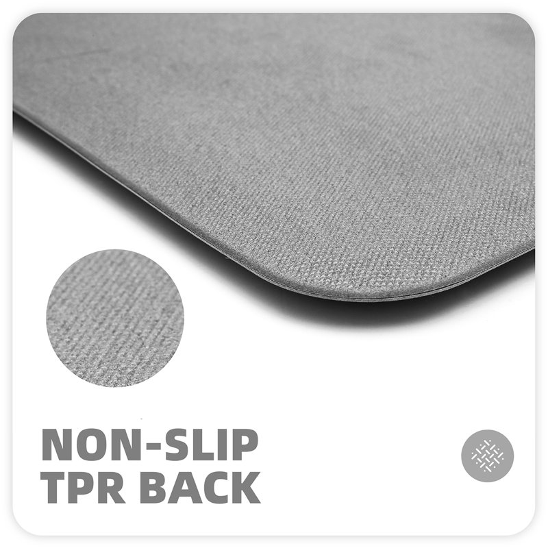 Tapis anti-fatigue Jahzlynn, Rectangle 1 pi 5 po x 2 pi, Gris clair