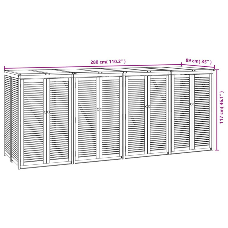 Avdije Wooden Double Bin Store