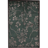 Floral Area Rug in Gray/Beige