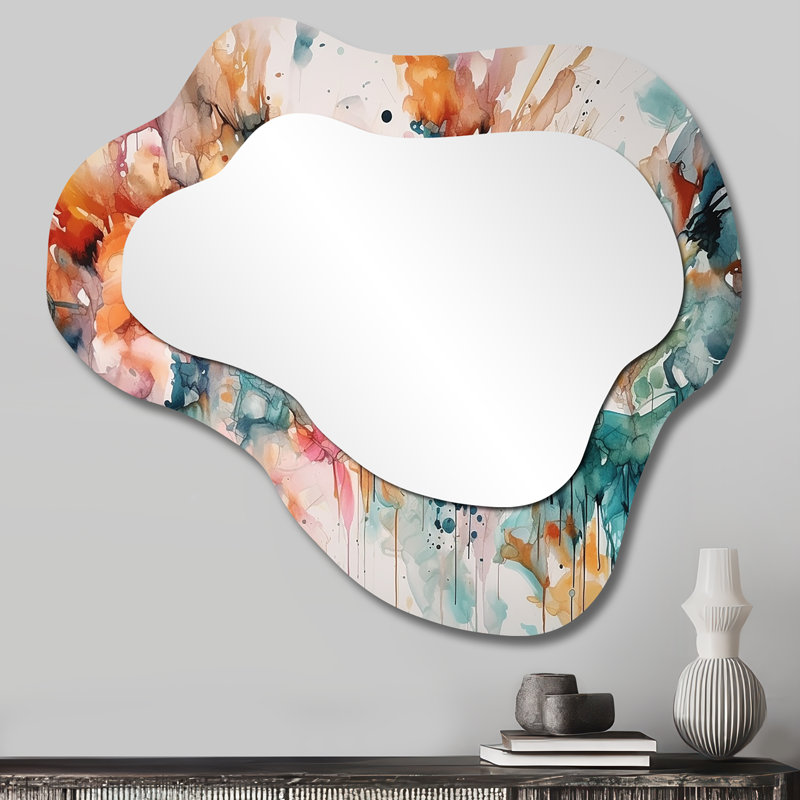 Miroir mural décoratif captivant Boho Dance III - Abstract Modern, 25 po x 28 po