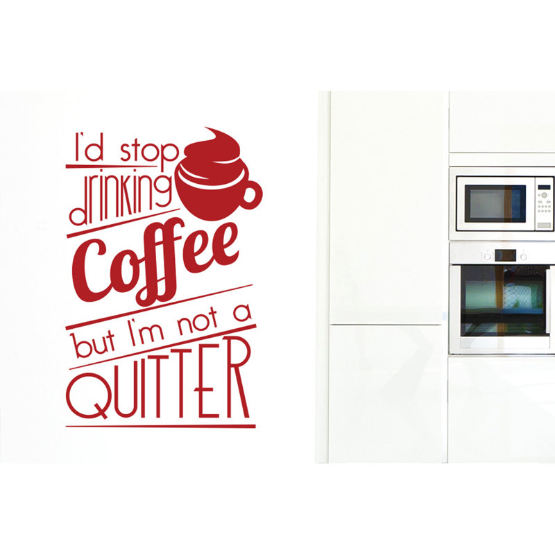 Food & Beverage Wall Decal, Dark Red