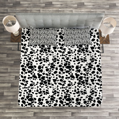 Dalmatian Dog Bedspread Set with Shams